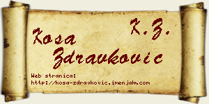 Kosa Zdravković vizit kartica